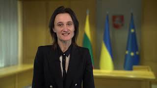 Felicitaciones de Viktorija Čmilytė-Nielsen, presidenta del Parlamento de la República de Lituania