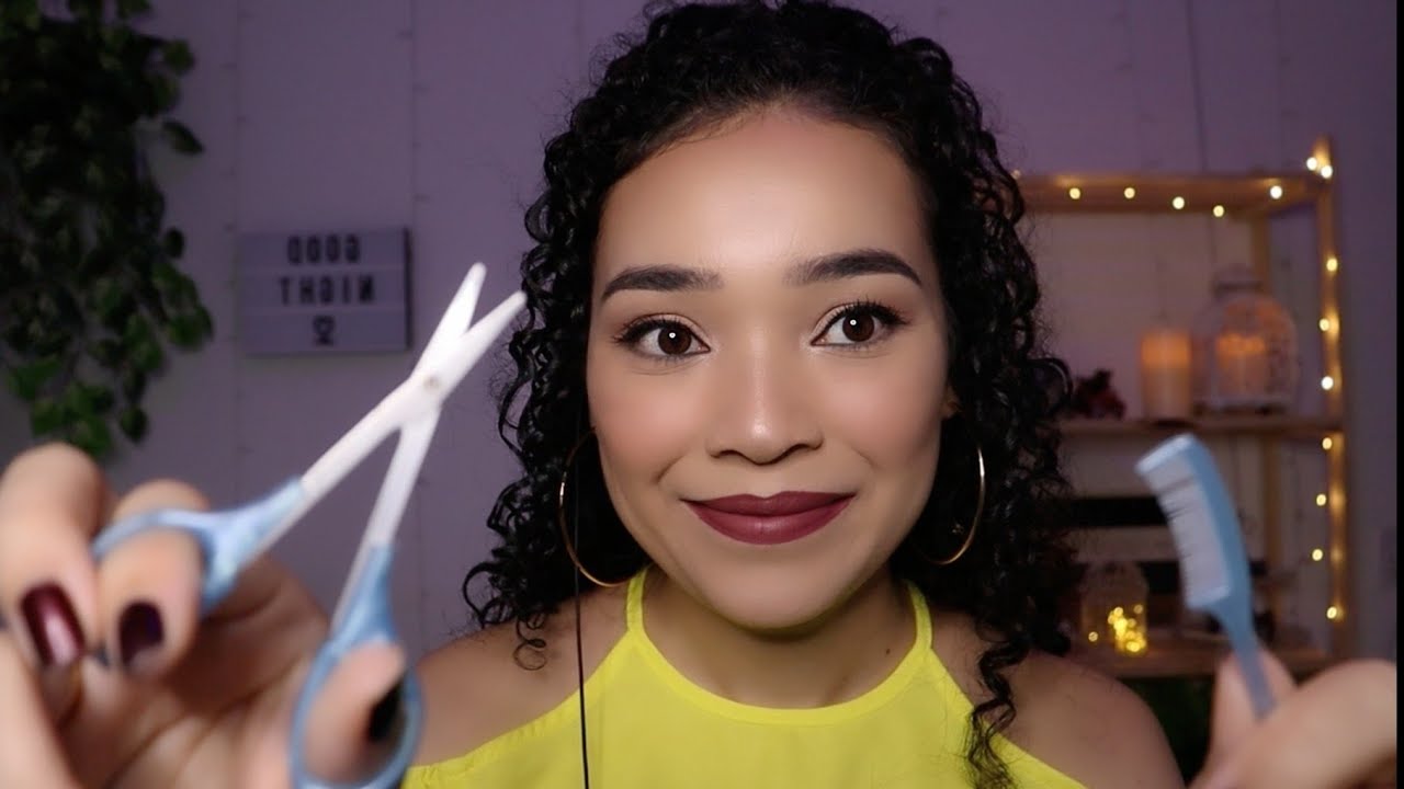 ASMR - CORTE DE CABELO E CHAPINHA (Chuva e cabelo de verdade)