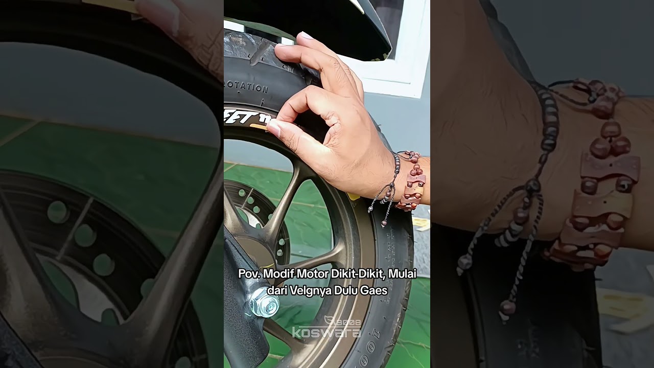 Pasang stiker di velg new honda beat street 2024 