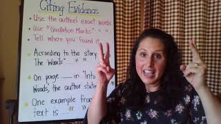 5th Grade Citing Text Evidence Video