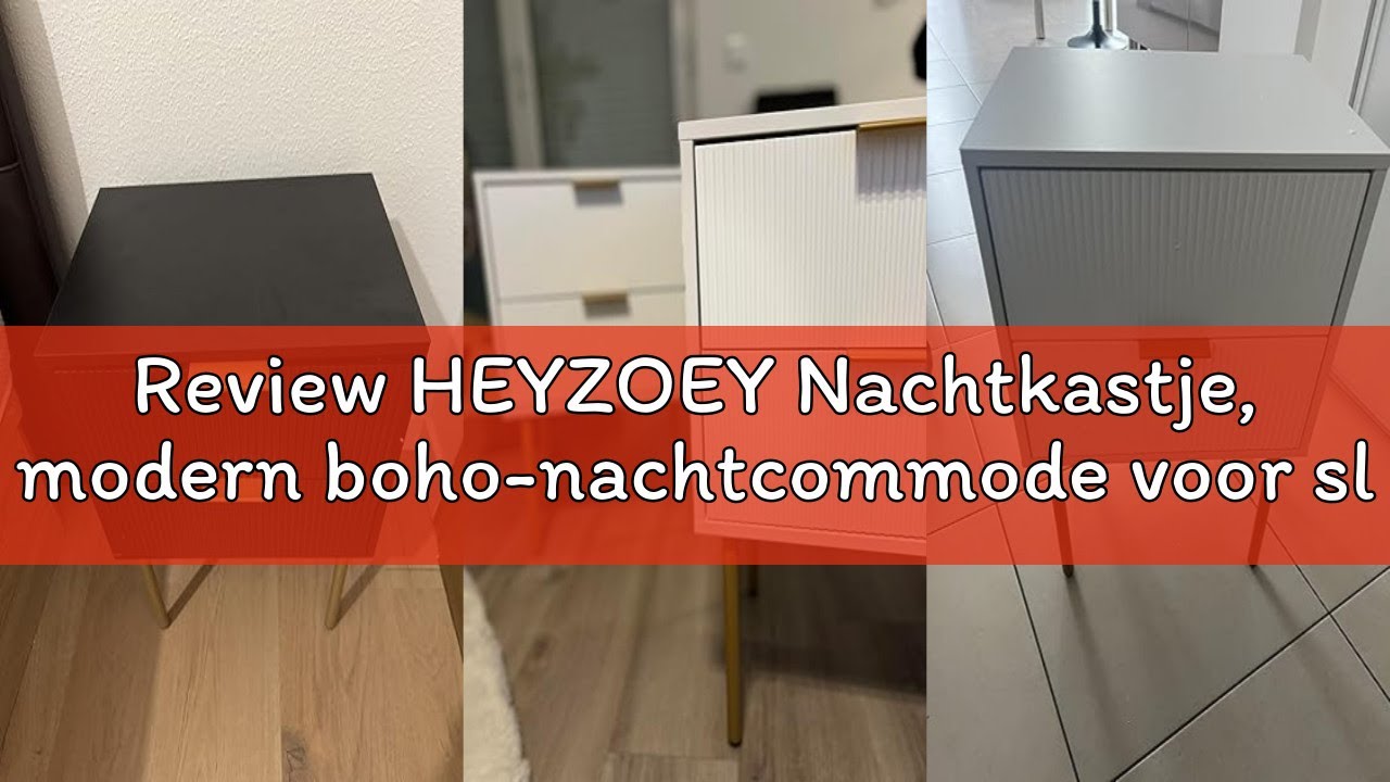 HEYZOEY Nachtkastje, nachtkastje met PE rotan decoratieve lade, massief