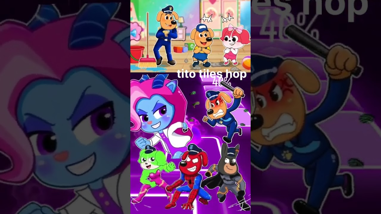 Sheriff Labrador 🆚Police Officer 🆚 Sheriff Papillon 🆚 Sheriff Labrador 🎶 Tiles Hop EDM Rush 
