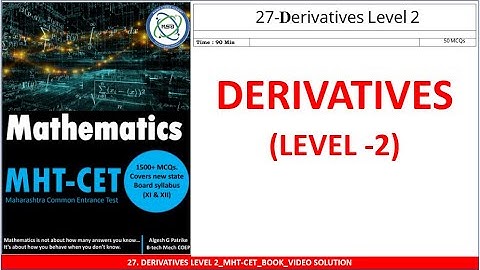 27 DERIVATIVES ASSIGNMENT NO 2 VID SOL l MHT-CET l IMPULSE BATCH l SAINI SIR