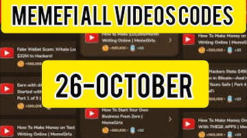 26 October Memefi All YouTube videos Codes |Today Memefi Videos 26 October #memefi #memefisecretcode