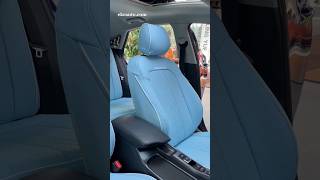 Do you like this blue custom seat cover #ekr #ekrleather #ekrcover #ekrcustomseatcover