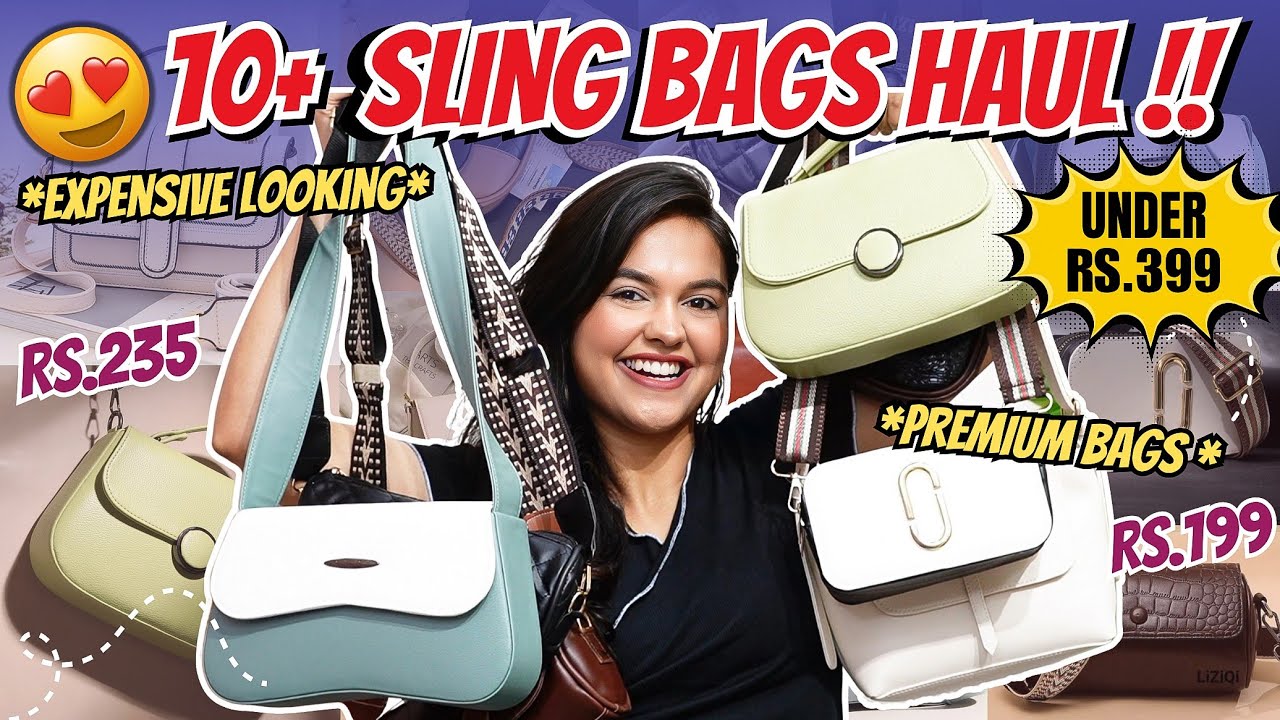 “10+ Trendy Sling Bags Under ₹399 😍Aesthetic, Affordable & Must-Have 💼✨ ”Flipkart Sling Bags Haul”