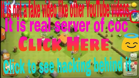How to hack clash of clans real server 100% working.