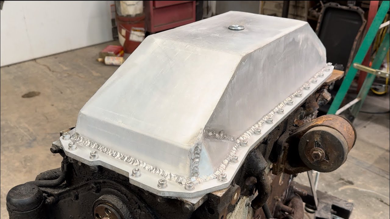 Custom Aluminum Oil Pan Build for Cummins Diesel Center Sump with