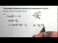 Trig equations with one trig function