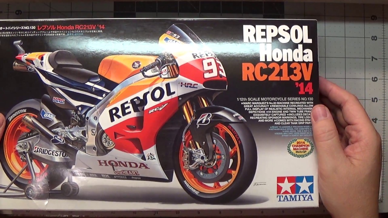 Tamiya Motorcycle Model 1/12 Motorbike REPSOL Honda RC213V 14 Hobby 14130 