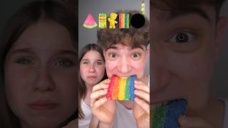 Giant Sour Gummy Challenge with My Sister! 🤤