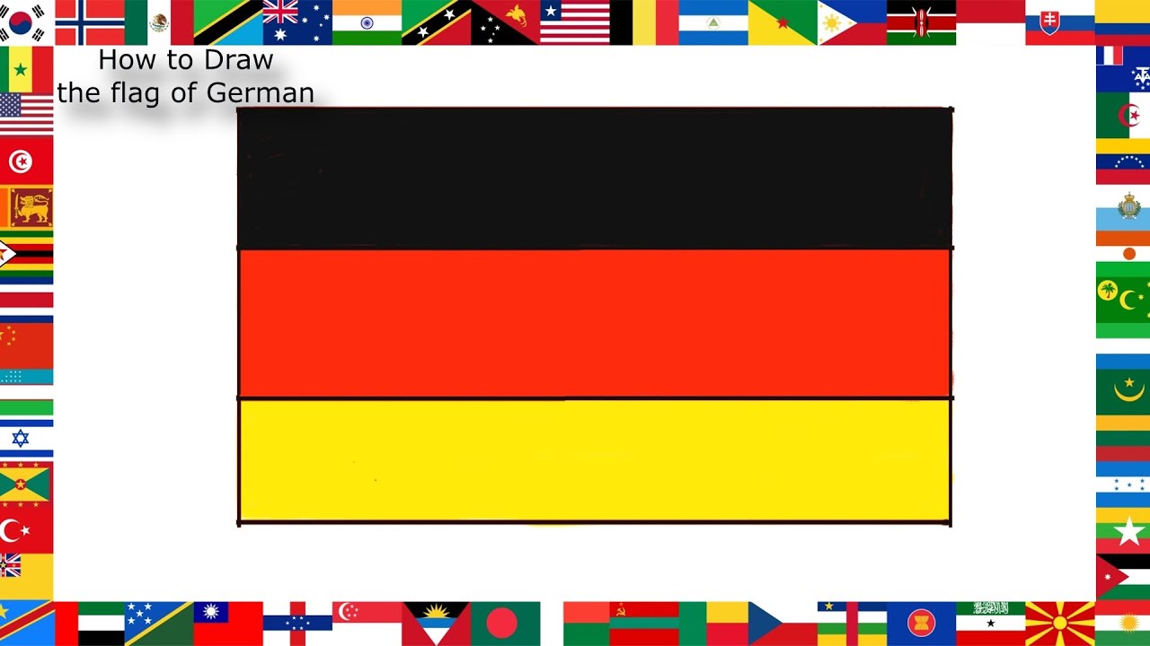 How to draw the national flag of German / FIFA