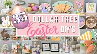 35 DOLLAR TREE Easter 2024 DIYs | Easy High End Easter Dollar Tree DIY | Easter and Spring Decor 🐰