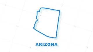 Arizona USA federal state map outline animation. Motion graphics.
