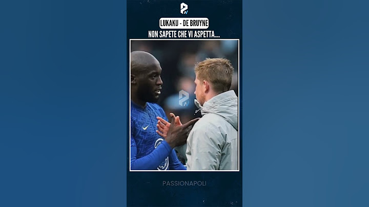 Ci sono immagini che parlano da sole.Romelu Lukaku e Kevin De Bruyne