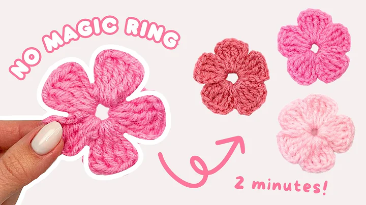 how to crochet a simple flower | no magic ring 🌸 easy crochet tutorial for BEGINNERS