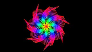 Multicolor differential floral design made in python using TURTLE Update