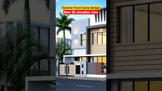 Exterior front home design , best 3D elevation view #home #best #beautiful #front #design #ideas