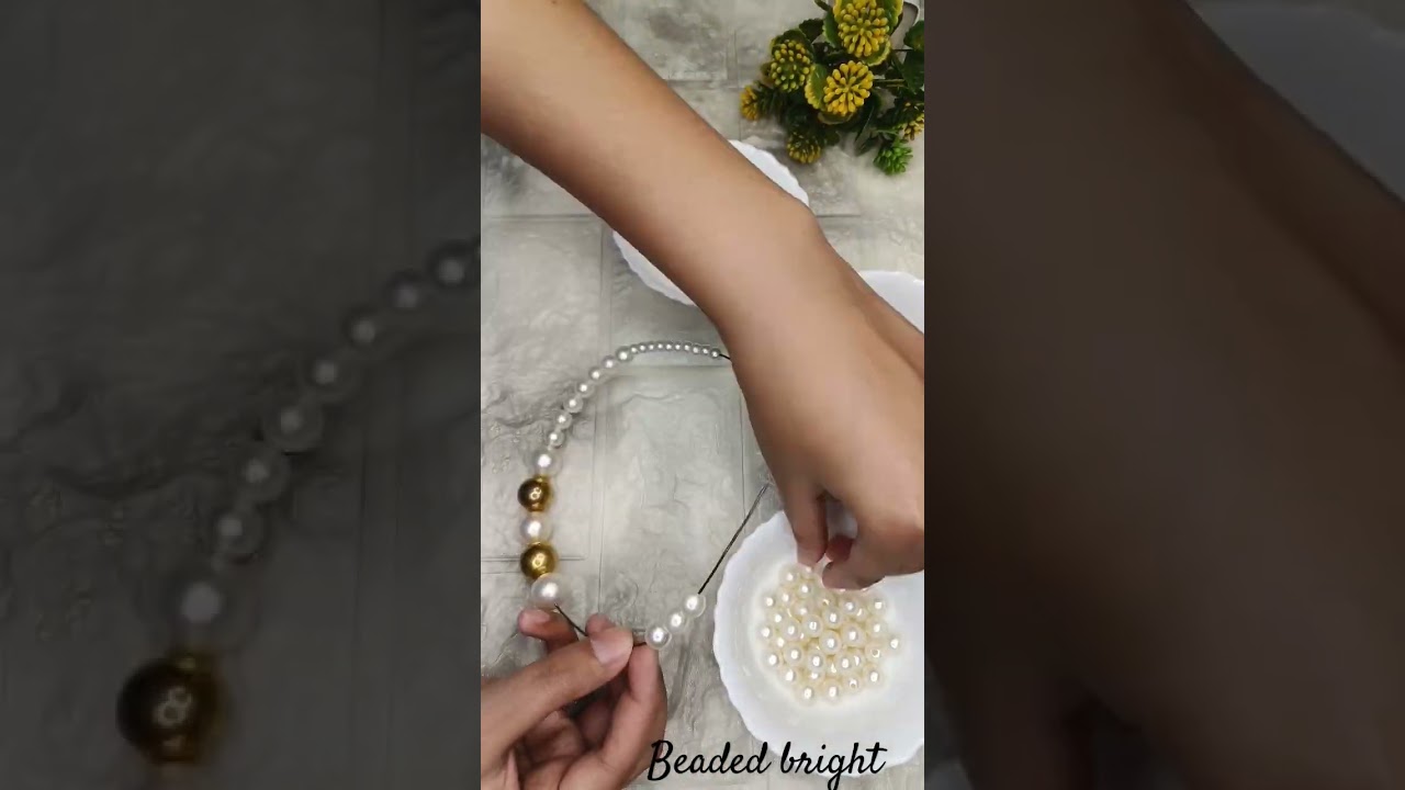 golden pearls hairband❤️‍🔥 