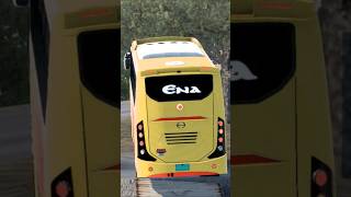 Yellow Ena Ac Bus On Dangerous Hill Road