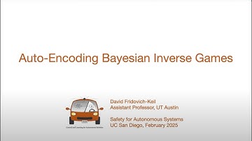 David Fridovich-Keil - Dynamic game theory in multi-agent interactive settings