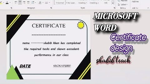 How to Create a Professional Certificate in Microsoft Word | Step-by-Step Tutorial