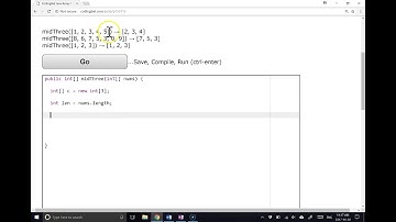 Coding Bat Solutions - Arrays 1 - MidThree