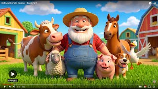 Old MacDonald Farm Animals | Animal Sounds Only | Calm Kids | Dudu Rhymes screenshot 2