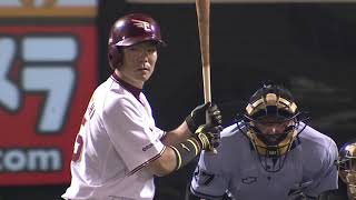 0725 E-F 4回裏 島内選手 走者一掃タイムリー2ベースで6-0!