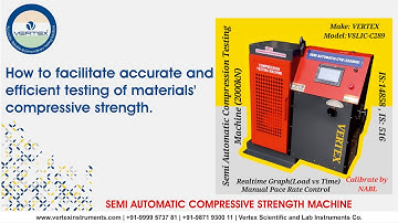 Vertex Semi Automatic Compression Testing Machine Pace Rate | Accuracy: +-0.1kN | 1lac Data Storage