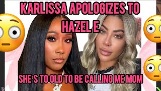 KARLISSA APOLOGIES TO HAZEL E FOR CALLING HER OLD 