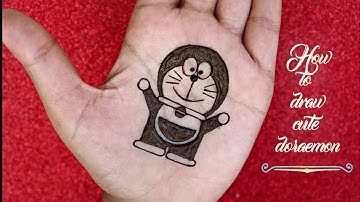 How to draw Doraemon for kids | Doraemon mehndi design | Mehndi Creations