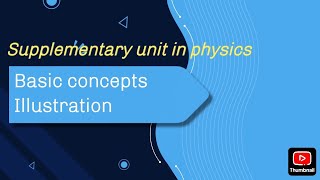 Celebrity 🔥🔥 Supplementary units = Plane angle + Solid angle💥 Profile