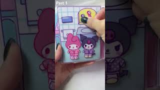 My Melody & Kuromi  Paper Doll House DIY Squishy Book Quite Book Part 1 #1 #安靜書