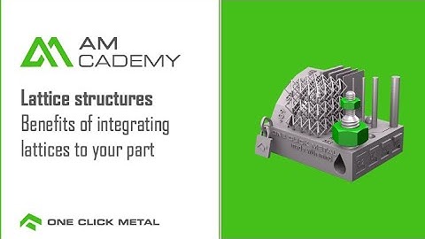 AMCademy Quick Tips #55: Lattice structures in metal 3d printing