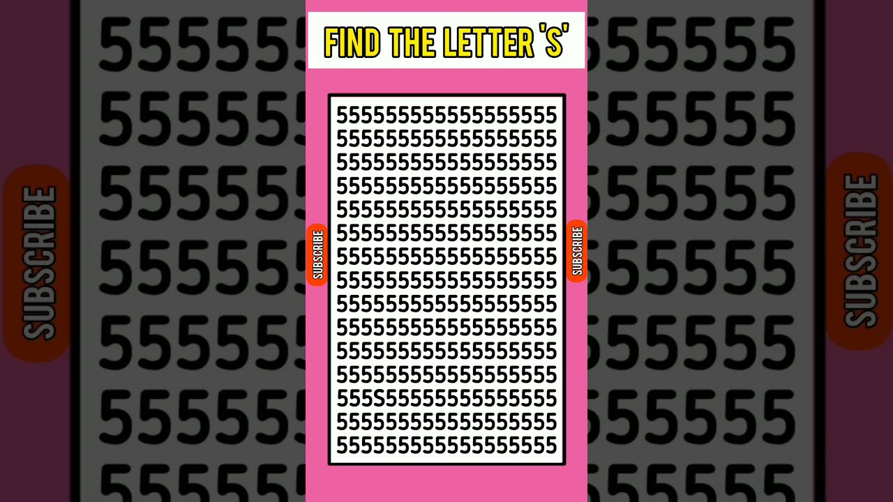 Find The Letter S Hidden Shorts