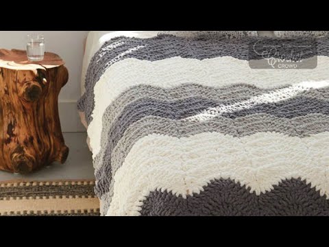 How to Crochet SUPER EASY Jumbo Blanket, Bernat Blanket Extra Yarn