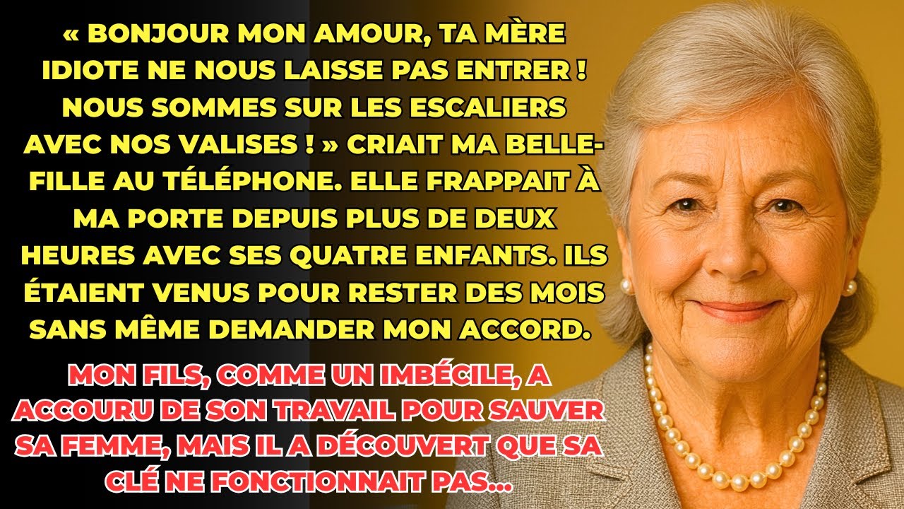 Ce soir-là, je sirotais ma tisane quand ma belle-fille Rebecca a commencé à hurler dans l'escalier de mon immeuble,avec mes quatre petits-enfants en larmes et leurs valises à la main,exigeant que...