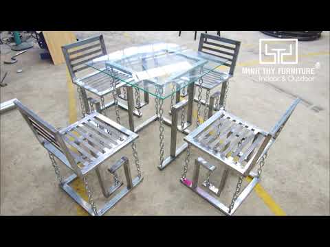 Video Ra Mẫu Bàn Ghế Sắt Cafe Kết Hợp Với Dây Xích | Wrought... - youtube