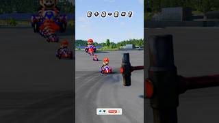 Super Mario Run Colorful Small to Giant Cars vs Hammer | BeamNG.drive! #shorts #short