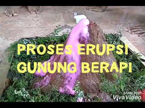 Cara membuat gunung berapi dari bubur kertas