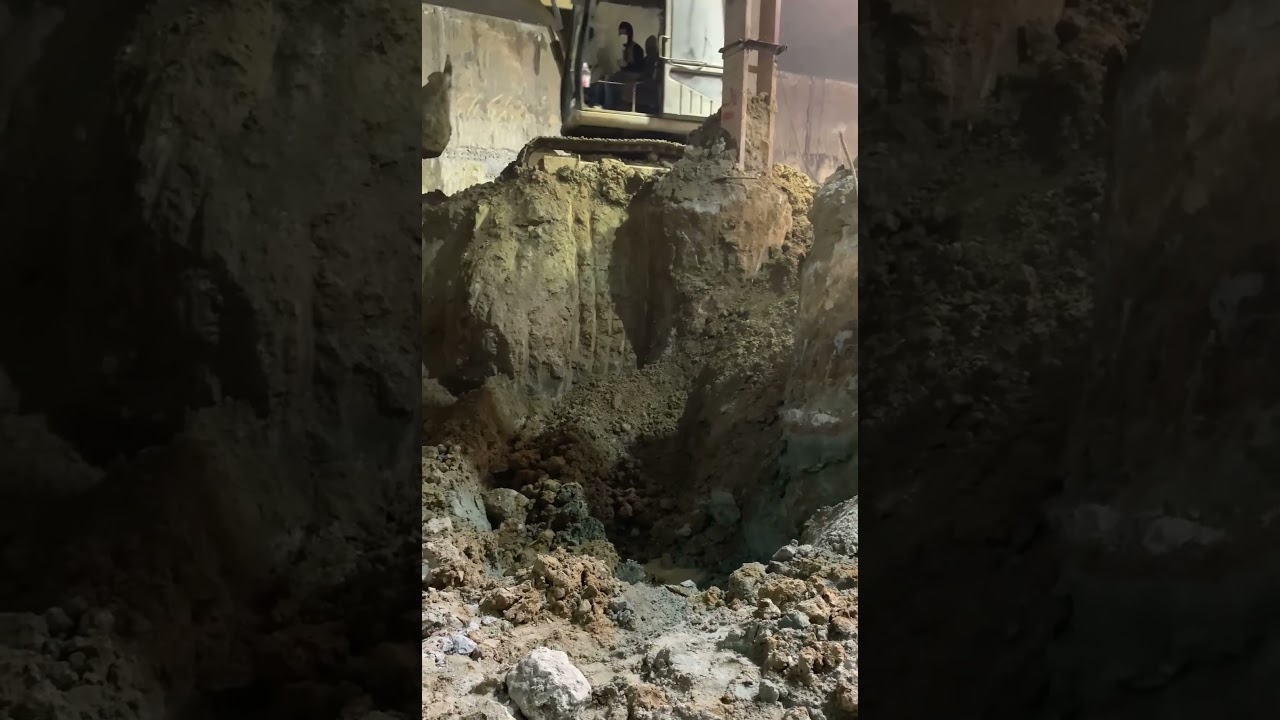 Soil excavation for pile hacking 