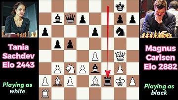 3055 Elo chess game | Magnus Carlsen vs Tania Sachdev 3