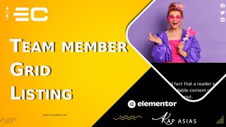 Team Member Grid Listing Widget in Elementor | EC Addons Elementor Tutorial