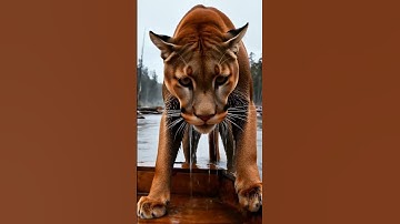 Man Rescue Cougar Cubs From Flash Flood #animals #rescue  #wildlife