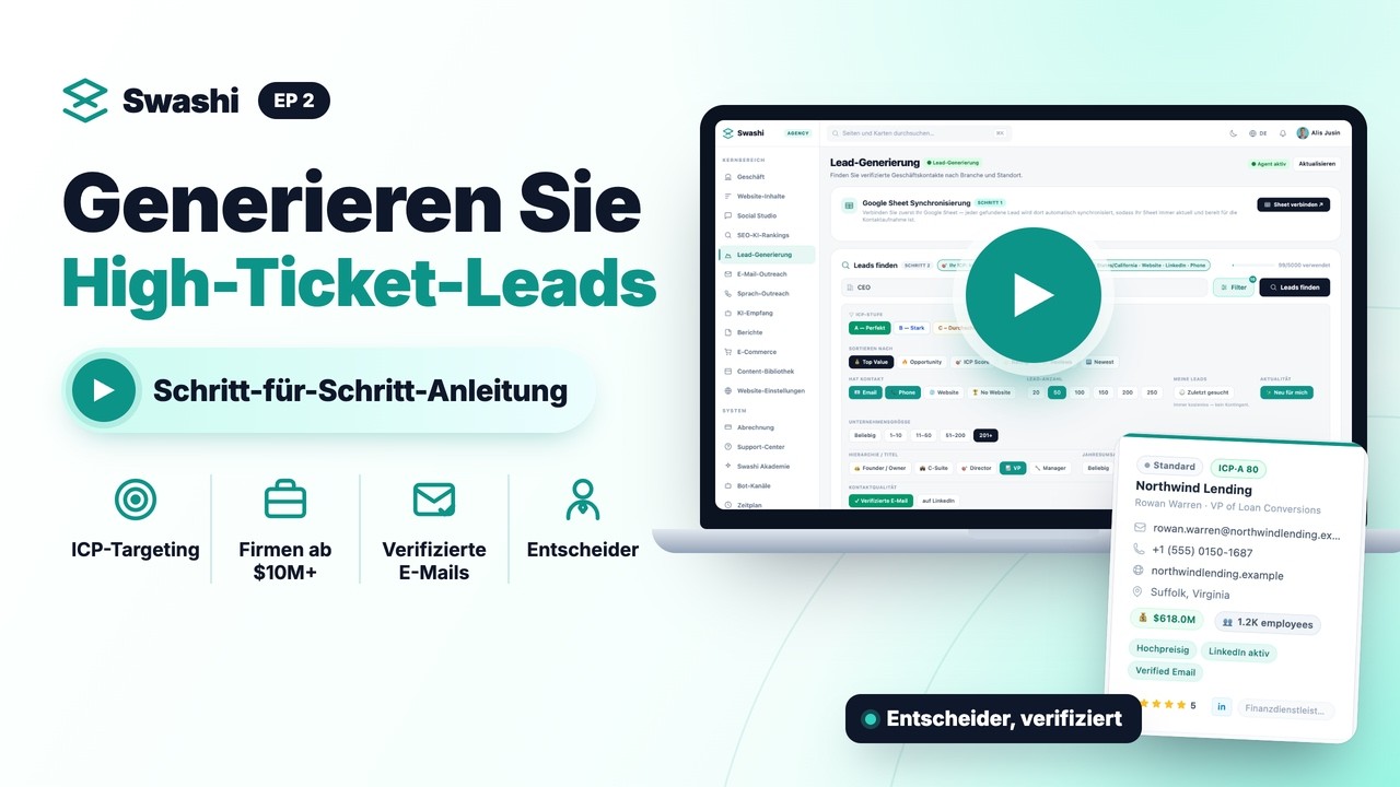 So generieren Sie High-Ticket-Leads mit Swashi