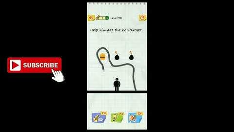 Draw 2 Save Stickman Puzzle New Update Level 98 Help him get the hamburger
