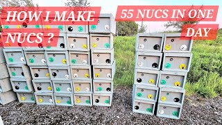 HOW I MAKE 55 NUCS IN ONE EVENING. Proces of making one frame nucs. #beenuc #bees #beekeeper