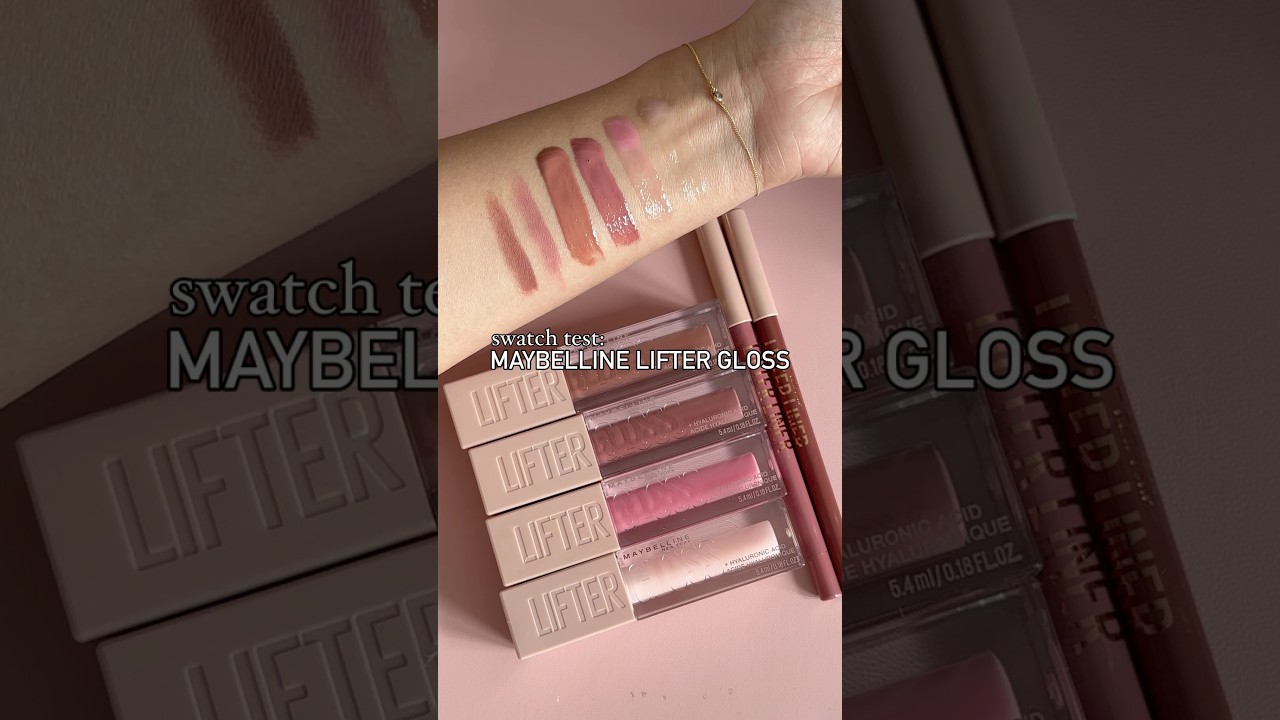 swatching Maybelline’s Lifter Gloss 😍