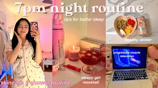 7pm NIGHT ROUTINE | unwind with me, skincare, self care